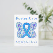 Cartes à papillon Foster Care Blue Awareness (Debout devant)