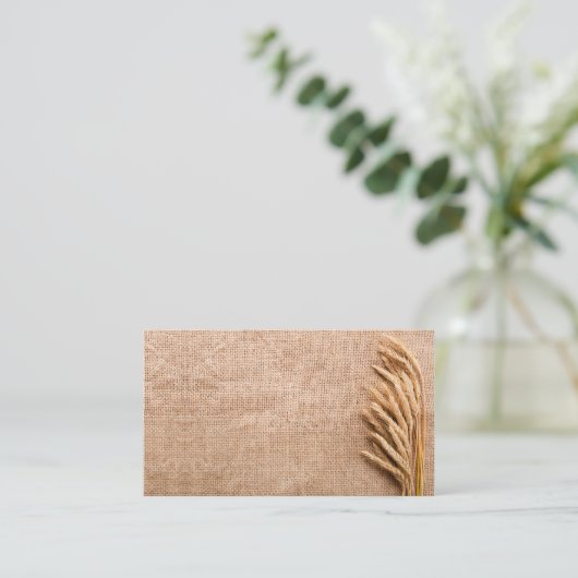 Cartes à placer vierges Blé sur Burlap Sack Countr (Debout devant)