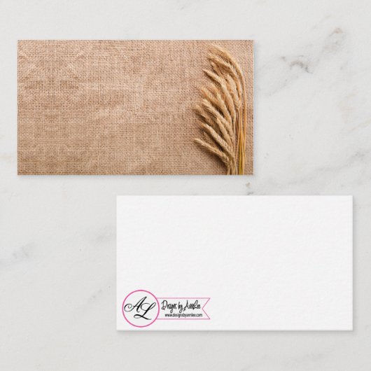 Cartes à placer vierges Blé sur Burlap Sack Countr (Devant / Derrière)