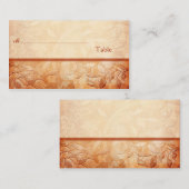 Cartes à puces florales d'orange et d'ivoire (Devant / Derrière)