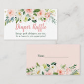 Cartes à rayures à Baby shower rose pâle (Devant / Derrière)