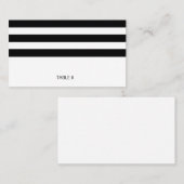 Cartes à rayures noir et blanc - plat (Devant / Derrière)