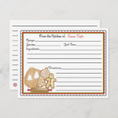 Cartes à recette pour les biscuits de Noël Cuisine (Devant / Derrière)