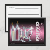 Cartes à recettes classiques Cocktail (Devant / Derrière)