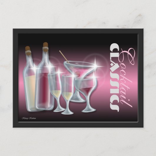 Cartes à recettes classiques Cocktail (Devant)