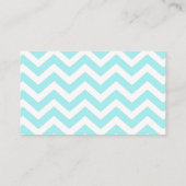 Cartes à roulettes Aqua & White Chevron (Dos)