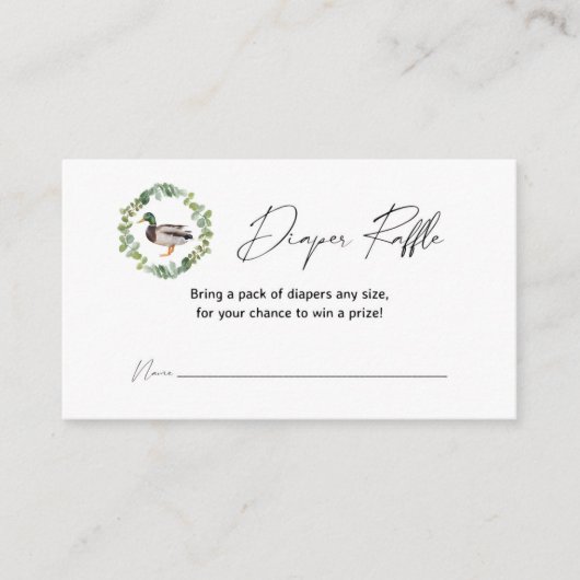 Cartes à roulettes Baby shower de canard Mallard (Devant)