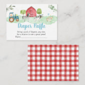 Cartes à roulettes Baby shower de verdure agricole (Devant / Derrière)