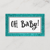 Cartes à roulettes Baby shower Parties scintillant (Dos)