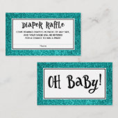 Cartes à roulettes Baby shower Parties scintillant (Devant / Derrière)