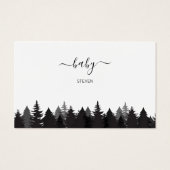 Cartes à roulettes de Baby shower de sapin rustiqu (Dos)