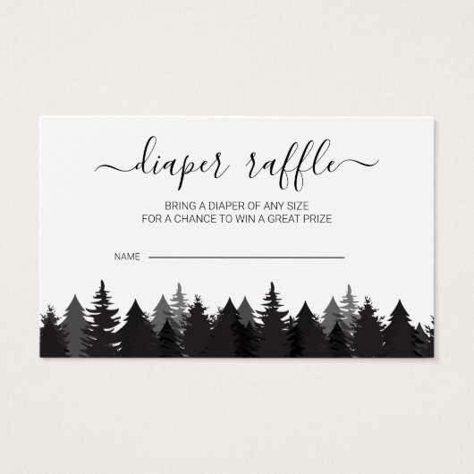 Cartes à roulettes de Baby shower de sapin rustiqu (Devant)