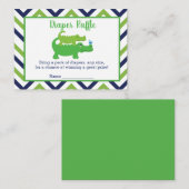 Cartes à roulettes du Baby shower de l'alligator P (Devant / Derrière)