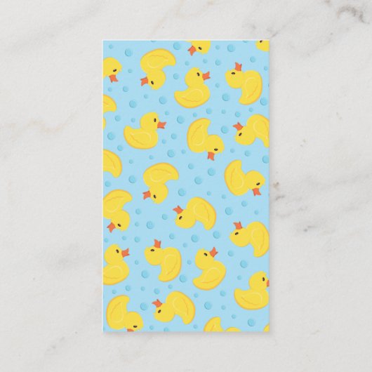 Cartes à roulettes en caoutchouc Baby shower coulé (Dos)