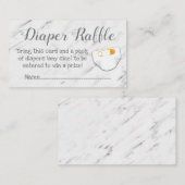 Cartes à roulettes modernes en Baby shower de marb (Devant / Derrière)