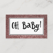 Cartes à roulettes rose Parties scintillant or Bab (Dos)