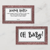 Cartes à roulettes rose Parties scintillant or Bab (Devant / Derrière)