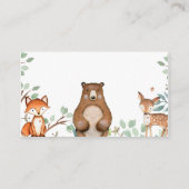 Cartes à rousseur de Baby shower pour animaux de b (Dos)