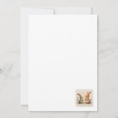 Cartes adorables Rabbit tenant des carottes (Dos)