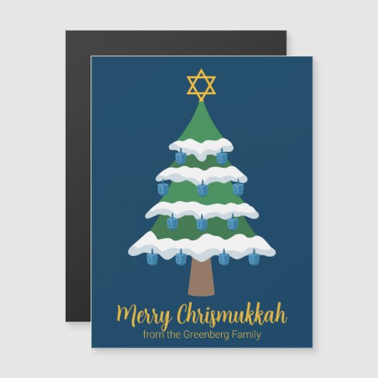 Cartes aimables Merry Chrismukkah Tree (Devant / Derrière)