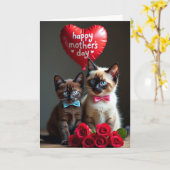Cartes Amis Chatons Matts (Fleur jaune)