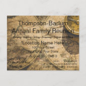 Cartes anciennes du monde, invitation à la réunion (Devant)