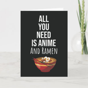 Cartes Anime Ramen Mignon Nourriture Asiatique Kai