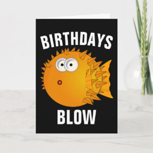 CARTES ANNIVERSAIRE SAUVAGE POISSON GONFLABLE DRÔL