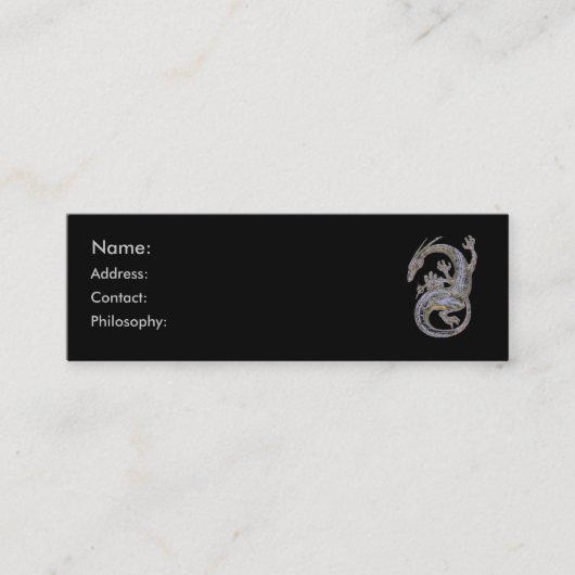 Cartes argentées de profil de dragon (Devant)