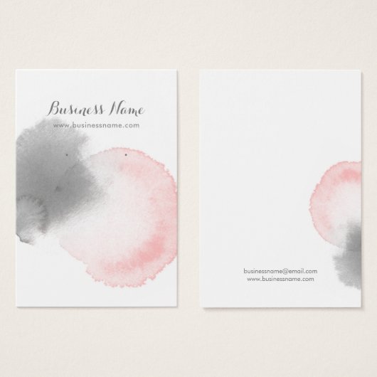 Cartes Arrière - plans d'oreille gris rose (Devant & derrière)