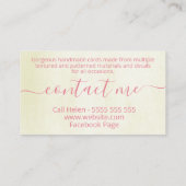 Cartes artisanales Vintages à cadres floraux Scrap (Dos)