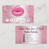 Cartes assez roses de fidélité de lèvres de (Devant / Derrière)