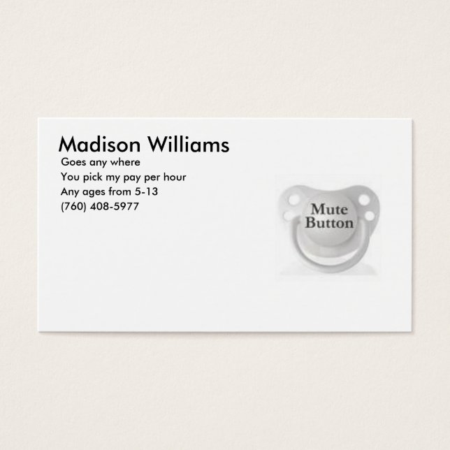 Cartes assis pour bébé (Devant)