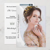 Cartes autographes de glace marbré pour les partic (Devant / Derrière)