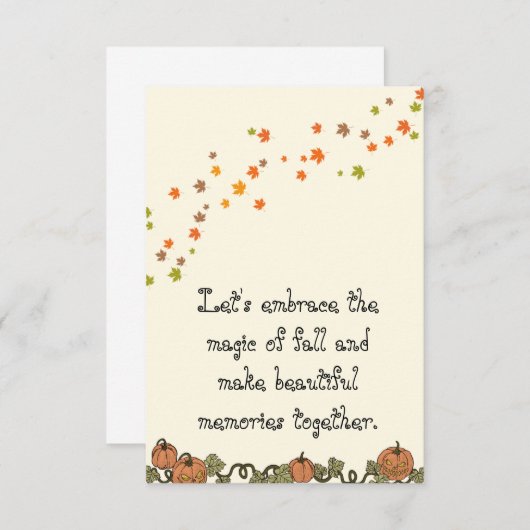 Cartes Automautomne (Devant / Derrière)