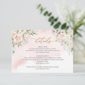 Cartes avec détails de roses roses et feuillage en (Debout devant)