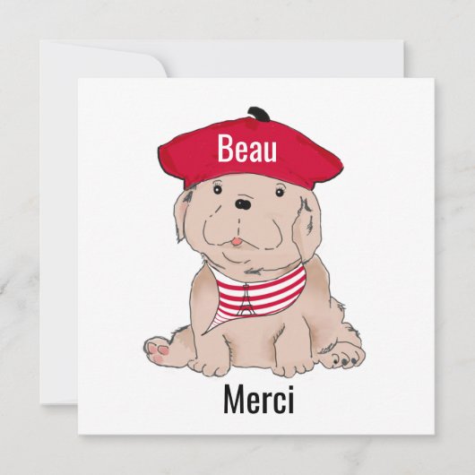 Cartes Beau Merci (Devant)