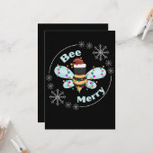 Cartes Bee Merry personnalisées (Devant/Arrière en situation)