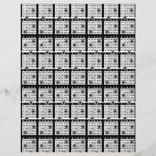 Cartes Bingo Noires (Devant)