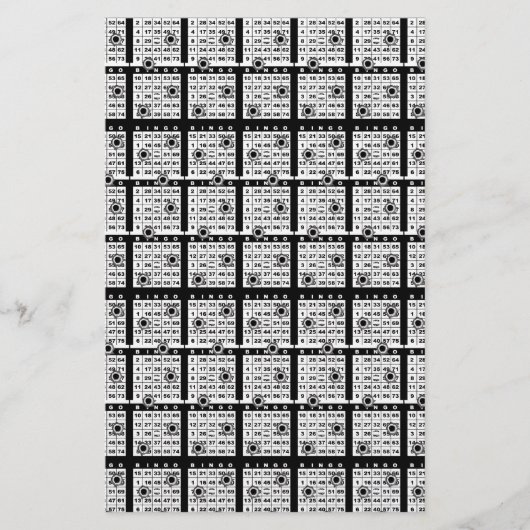 Cartes Bingo Noires (Devant)
