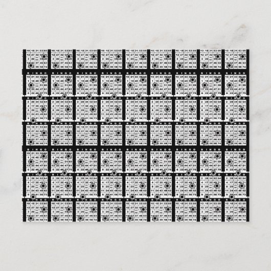 Cartes Bingo Noires (Devant)