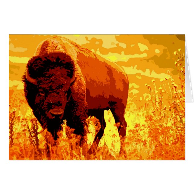 Cartes Bison / Buffalo (Devant horizontal)