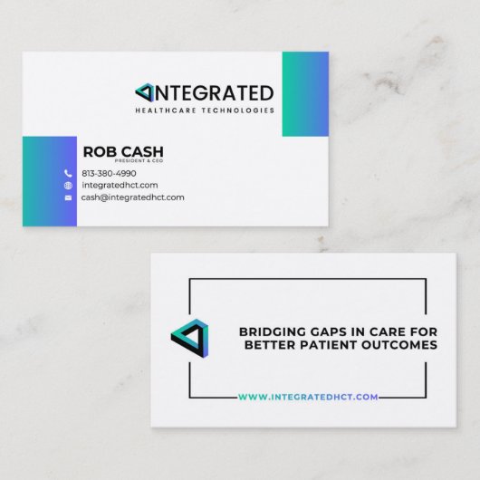 Cartes biz HCT intégrées (Devant / Derrière)