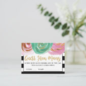 Cartes Black White Stripes Devine combien de bisou (Debout devant)