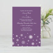 Cartes blanches de faire-part de mariage d'hiver (Debout devant)