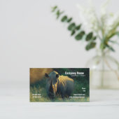 cartes blanches de profil de safari de rhinocéros (Debout devant)