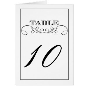 Cartes blanches et noires modernes de nombre de