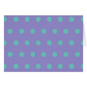 Cartes blanches Pointe Polka (Lavande & Aqua)