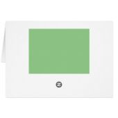 Cartes blanches Pointe Polka (Vert Sage et Rose Pa (Dos Horizontal)