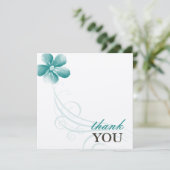 Cartes bleues de Merci de mariage d'Aqua (Debout devant)